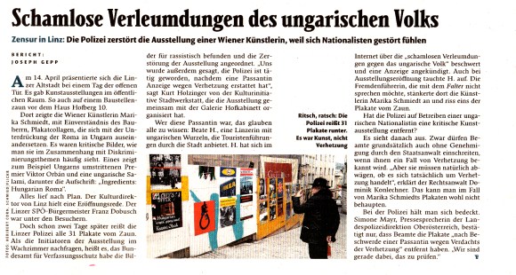 falter-zerstörung einer ausstellung